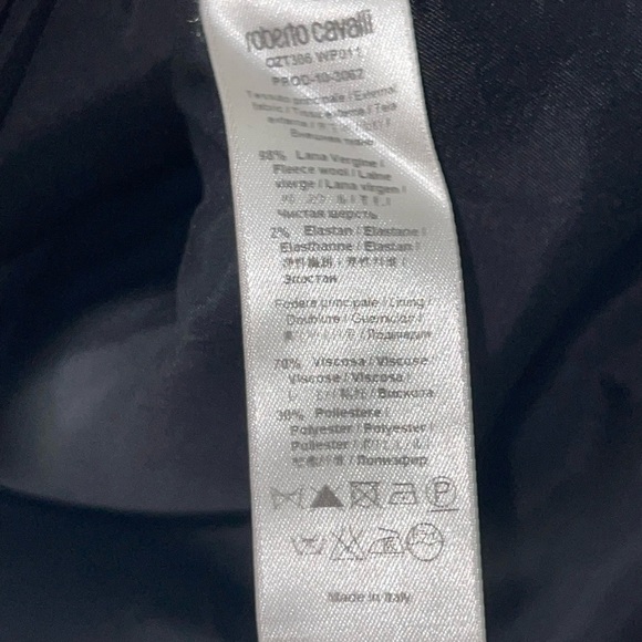 Roberto Cavalli Black Wool Stretch Blend CREPE PENCIL SKIRT Size 44 = 8 (Med) - Picture 7 of 9